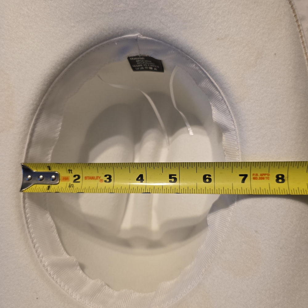 White Felt Western Hat Decor - Picture 12 of 12